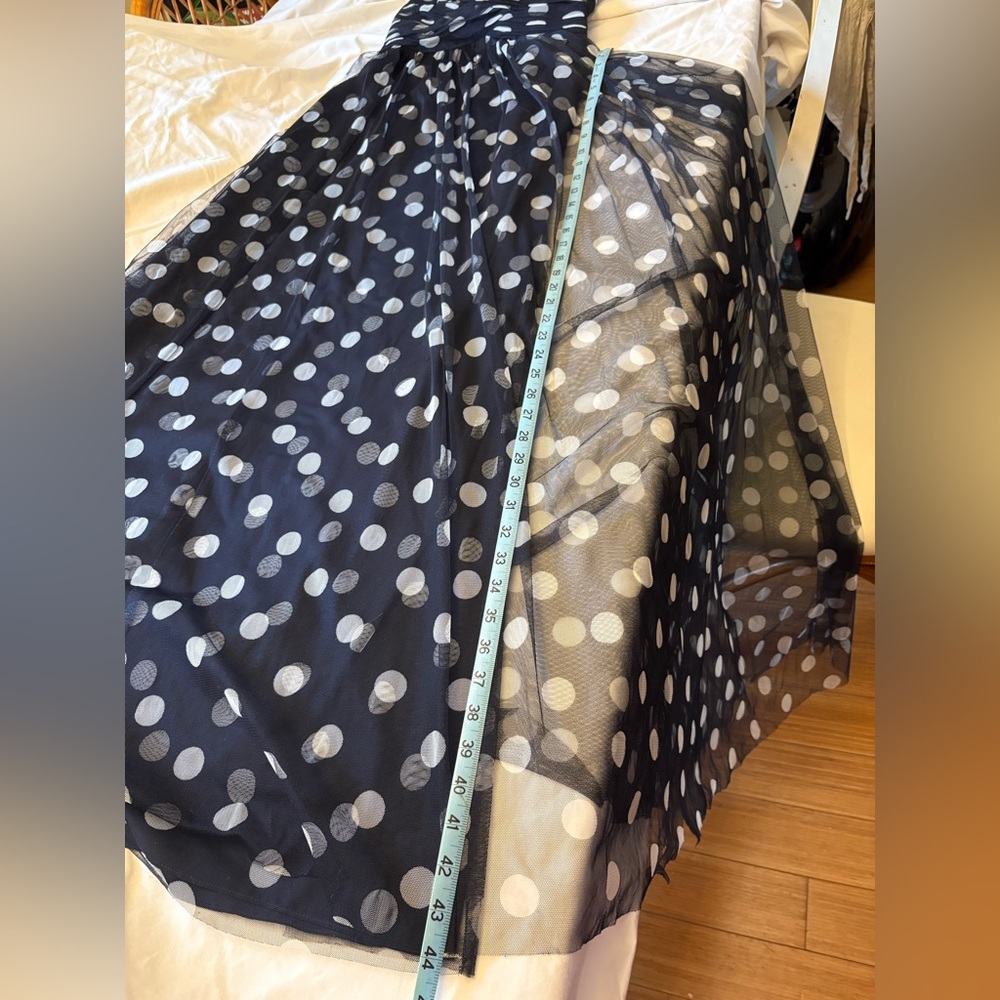 FLAWED - READ Lauren Ralph Lauren Polka Dot Tulle Maxi Dress - Picture 8 of 11